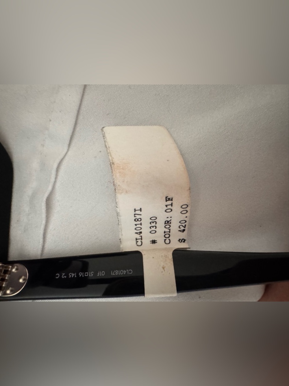 Celine Black Rectangular Acetate Sunglasses with Brown Case - Picture 7 of 10